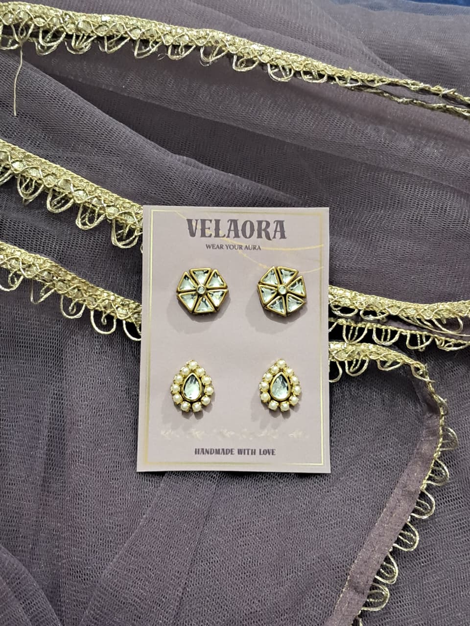 Meher Mahal Earrings by Velaora Jewels